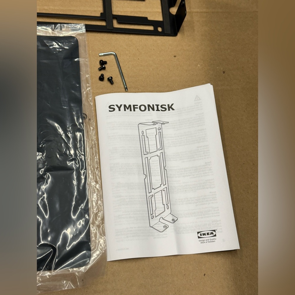 IKEA SYMFONISK Wall Bracket Black -  104.381.71 - NEW - Picture 4 of 7